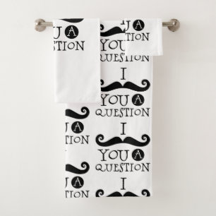 Zwarte snor Humor Bad Handdoek
