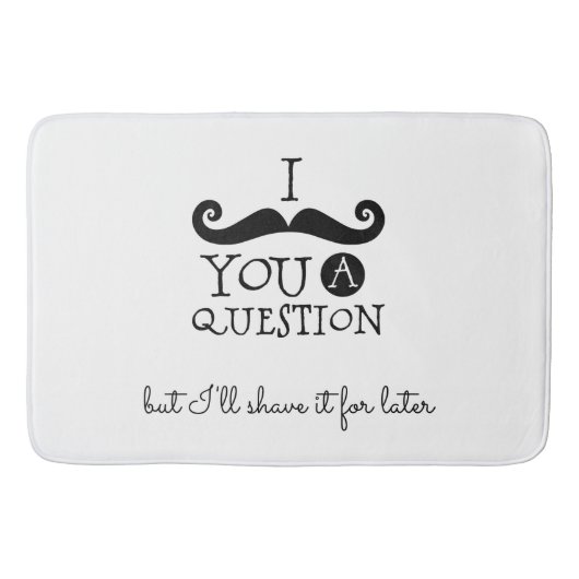 Zwarte snor Humor Badmat (Voorkant)