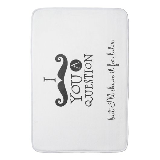 Zwarte snor Humor Badmat (Voorkant Verticaal)