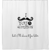 Zwarte snor Humor Douchegordijn (Voorkant)