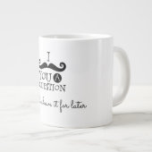 Zwarte Snor Humor Grote Koffiekop (Voorkant rechts)