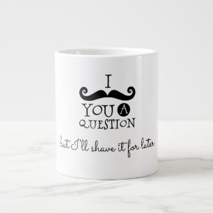 Zwarte snor Humor Grote Koffiekop