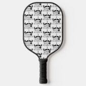Zwarte snor Humor Pickleball Paddle (Voorkant)