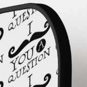 Zwarte snor Humor Pickleball Paddle (Links Detail)