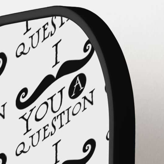 Zwarte snor Humor Pickleball Paddle (Links Detail)