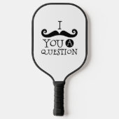Zwarte snor Humor Pickleball Paddle (Achterkant)