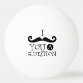 Zwarte snor Humor Pingpongbal (Voorkant)