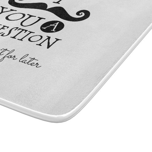 Zwarte snor Humor Snijplank (Hoek)