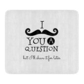 Zwarte snor Humor Snijplank (Voorkant)