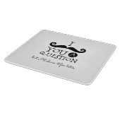 Zwarte snor Humor Snijplank (Hoek)