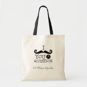Zwarte snor Humor Tote Bag (Voorkant)