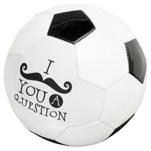 Zwarte snor ik moet je een vraag stellen voetbal