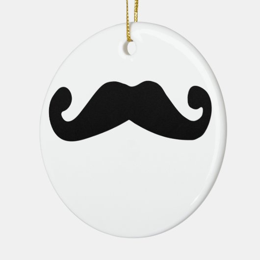 zwarte snor keramisch ornament (Links)