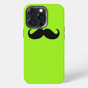 Zwarte Snor op Groene Achtergrond iPhone 13 Pro Hoesje