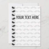 Zwarte snor tekening patroon aankondiging (Voorkant)