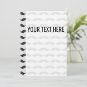 Zwarte snor tekening patroon aankondiging (Staand voorkant)