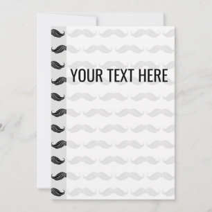 Zwarte snor tekening patroon aankondiging