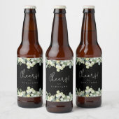 Zwarte Snowberry+Eucalyptus Winter Bachelorette Bier Etiket (Flessen)