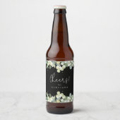 Zwarte Snowberry+Eucalyptus Winter Bachelorette Bier Etiket (Voorkant)