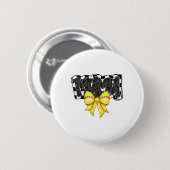Zwarte Softll Mama Game Day Luipaard Geruite Coque Ronde Button 5,7 Cm (Voorkant /achterkant)