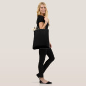 Zwarte, Solid Color Tote Bag (Op model)