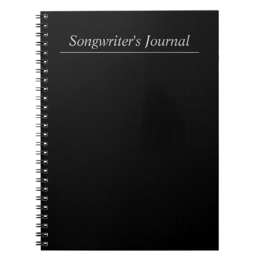  zwarte Songwriter's Journal Notitieboek (Voorkant)