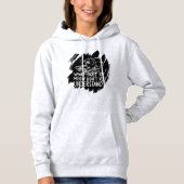 Zwarte Spat Fun Cat Citaat Hoodie (Voorkant)