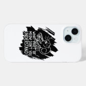 Zwarte Spat Fun Cat Quote Case-Mate iPhone Case (Achterkant (horizontaal))
