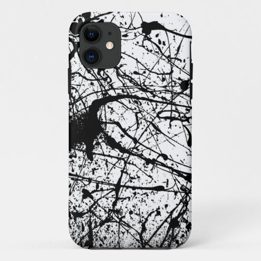 Zwarte Spatten iPhone 5 Barely There Hoesje (Achterkant)