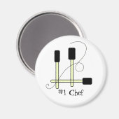 Zwarte Spatulas Magneet (Voorkant / Achterkant)