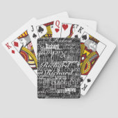 Zwarte speelkaarten met een patroon van aangepaste (Achterkant)