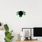Zwarte Spider Poster (Thuiskantoor)