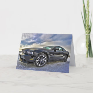 ZWARTE SPIERAUTO VERJAARDAGSKAART BEDANKKAART