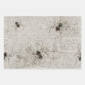 Zwarte spieren op Newsprint Inpakpapier Vel (Voorkant 2)