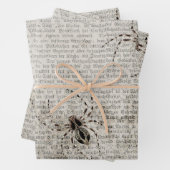 Zwarte spieren op Newsprint Inpakpapier Vel (In situ)