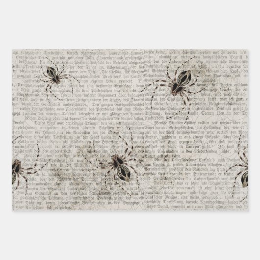 Zwarte spieren op Newsprint Inpakpapier Vel (Voorkant)