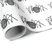 Zwarte spieren op wit cadeaupapier (Rol Hoek)