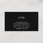 Zwarte spierwagen in verschillende kleuren visitekaartje (Achterkant)