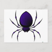 Zwarte spin briefkaart (Voorkant)