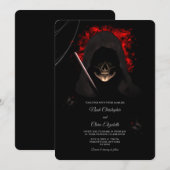 Zwarte spin donker humeurig gothic schedel hallowe kaart (Voorkant / Achterkant)