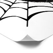 Zwarte spin in het web poster (Hoek)