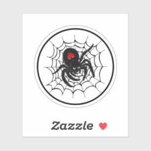 Zwarte spin in het web sticker