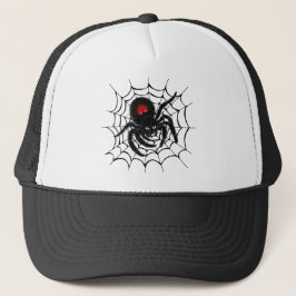 Zwarte spin in het web trucker pet
