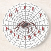 Zwarte spin in web Onderzetter (Voorkant)