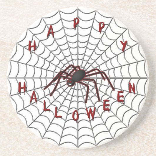 Zwarte spin in web Onderzetter (Voorkant)