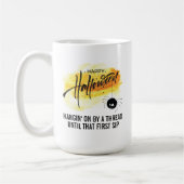 Zwarte Spin met Web Aanpasbare Halloween Koffiemok (Links)