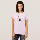 Zwarte spin t-shirt (Voorkant volledig)