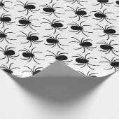 zwarte spinhalloween cadeaupapier (Hoek)