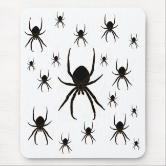 Zwarte spinnen, arachtigen muismat
