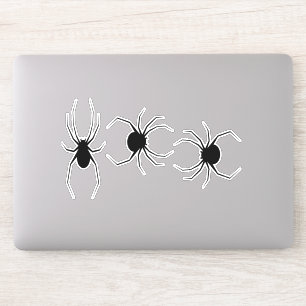 Zwarte spinnen op sticker